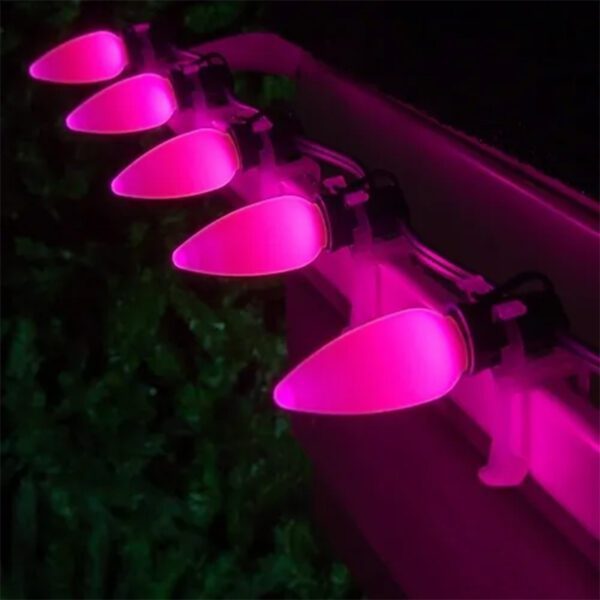 Trident Pro Lighting LED Pink Smooth C9 Polycarbonate Replacement Bulbs