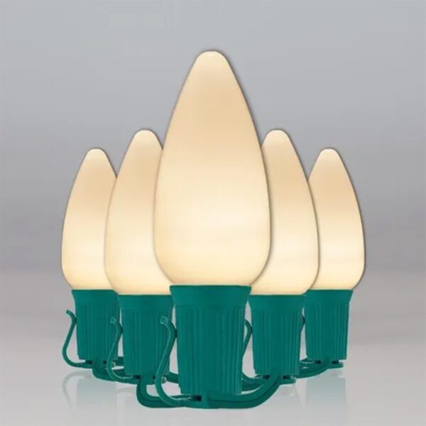 TridentPro Lighting LED Warm White Smooth C9 Polycarbonate Bulbs