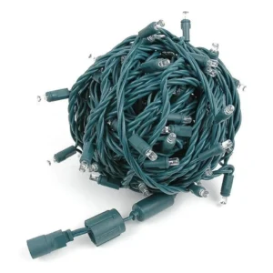 TridentPro Lighting Coaxial 50 LED Warm White 6″ Spacing Green Wire