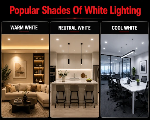 popular shades of white lighting