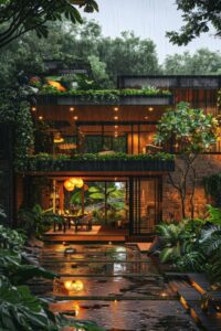 integrating natural elements with lighting for harmonious outdoor spaces