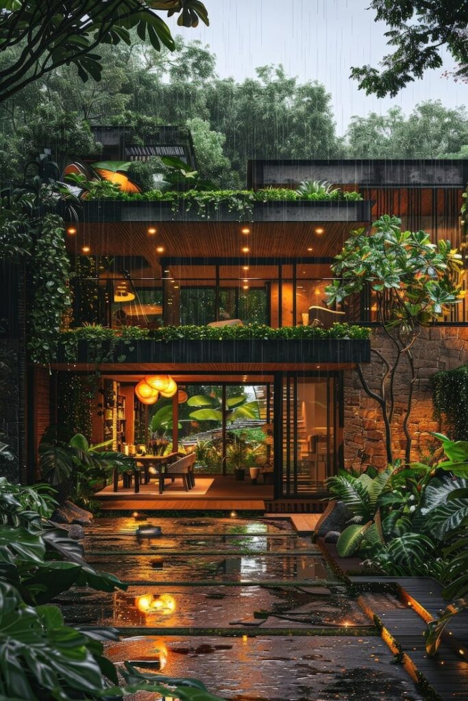 integrating natural elements with lighting for harmonious outdoor spaces